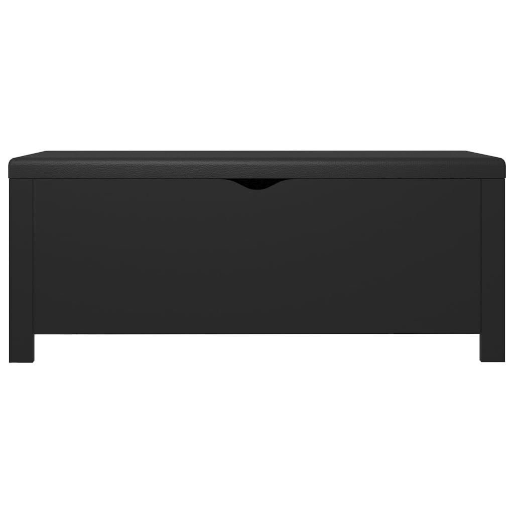 vidaXL Storage Box with Cushion Black 105x40x45 cm