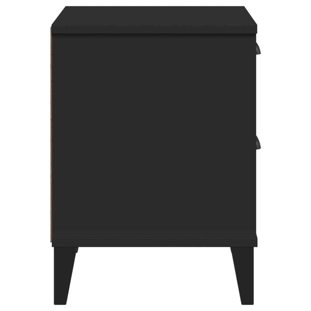 vidaXL Bedside Cabinet VIKEN Black Engineered Wood