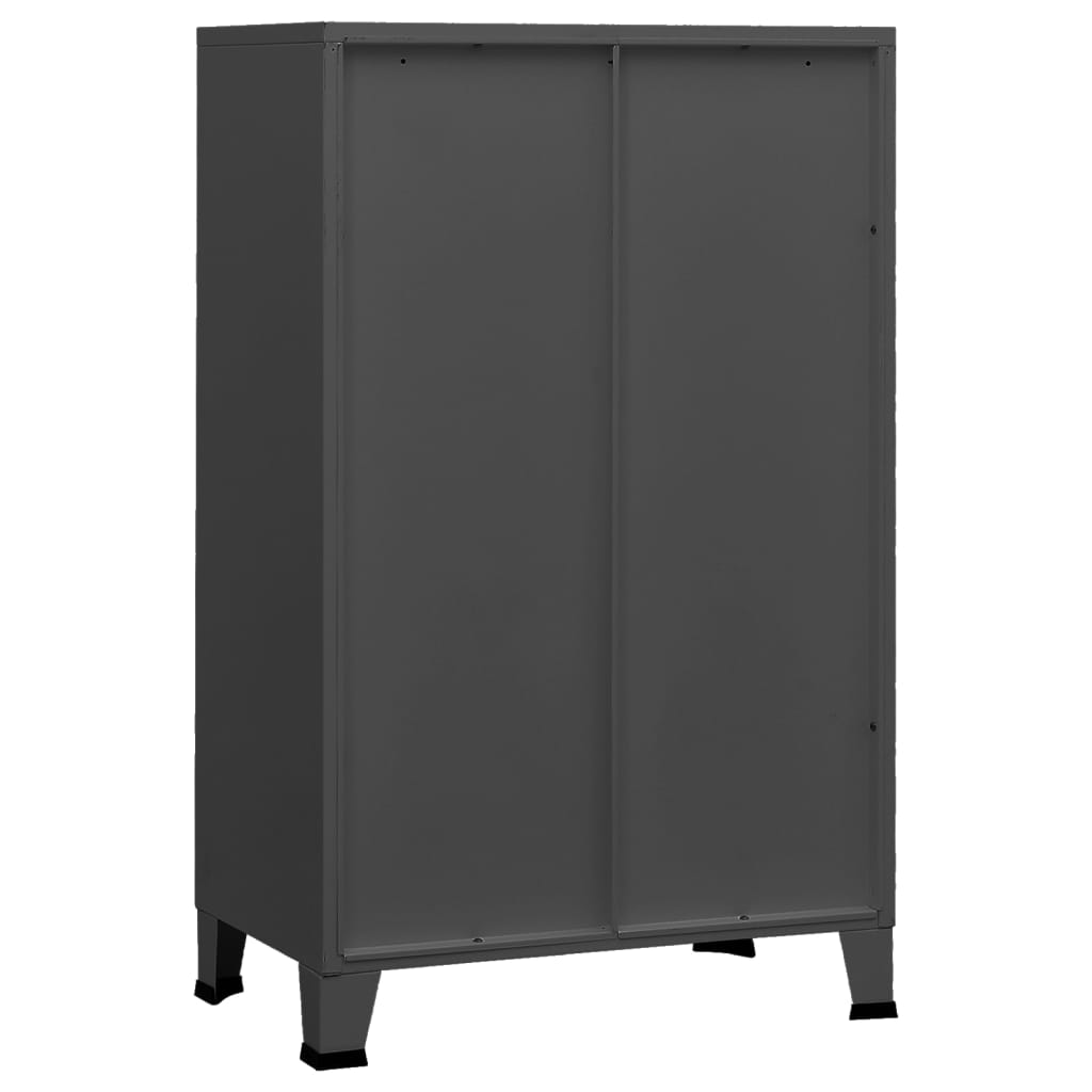 vidaXL Industrial Storage Chest Anthracite Metal