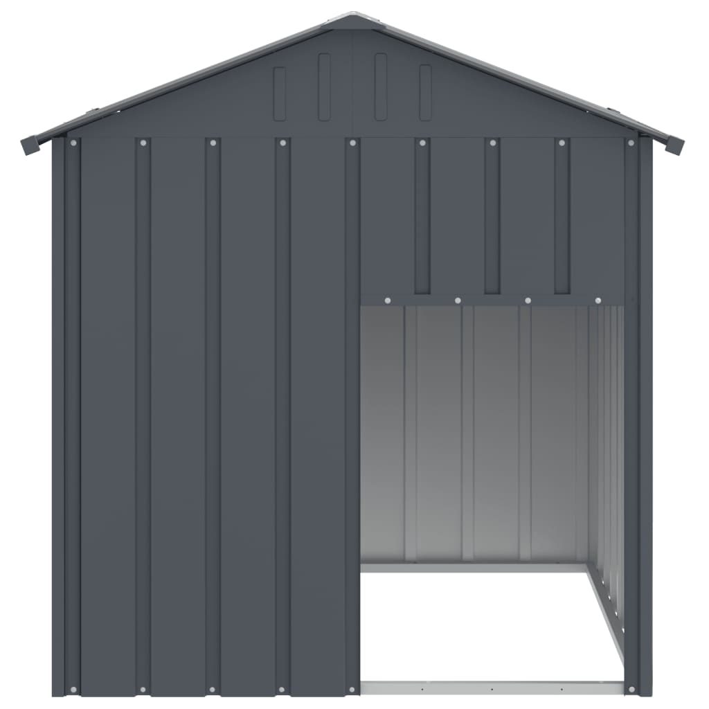 vidaXL Dog House with Roof Anthracite 117x103x123 cm Galvanised Steel