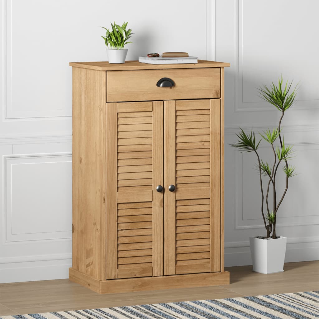 vidaXL Shoe Cabinet VIGO 60x35x96 cm Solid Wood Pine