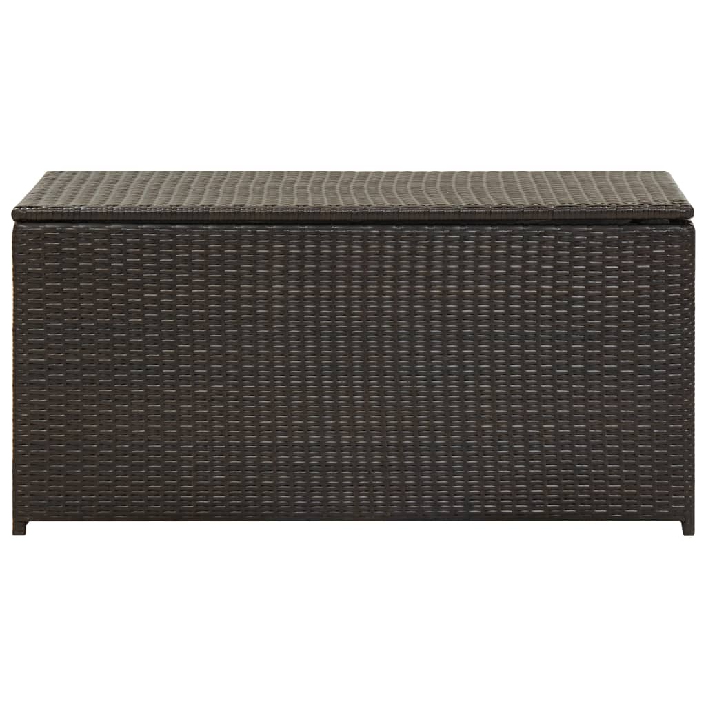 vidaXL Garden Storage Box Poly Rattan 100x50x50 cm Brown