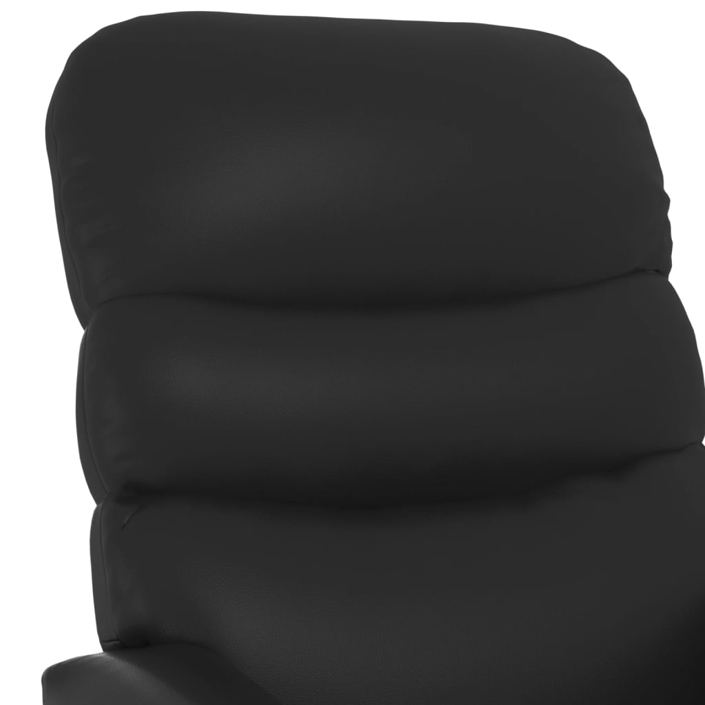 vidaXL Stand up Massage Chair Black Faux Leather