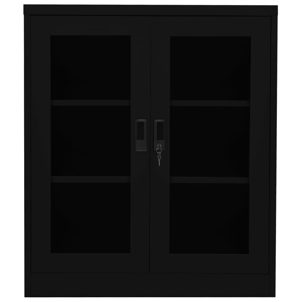 vidaXL Office Cabinet Black 90x40x105 cm Steel