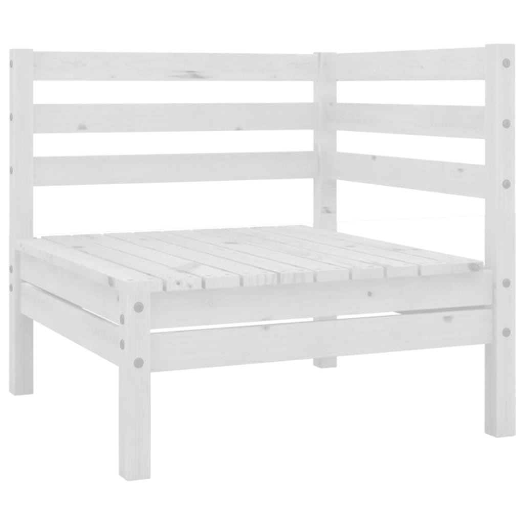 vidaXL 10 Piece Garden Lounge Set Solid Wood Pine White