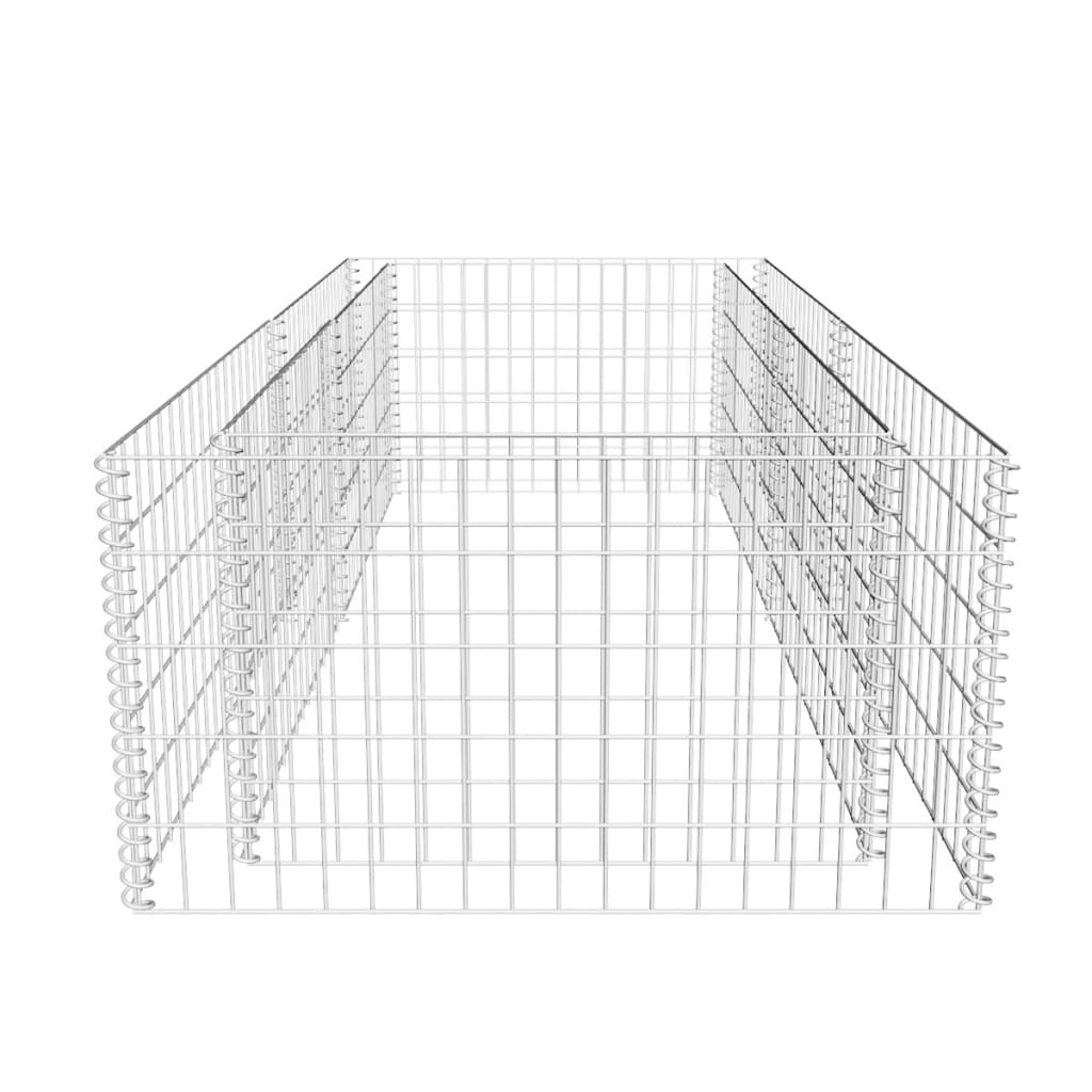 vidaXL Gabion Planter Galvanised Steel 180x90x50 cm