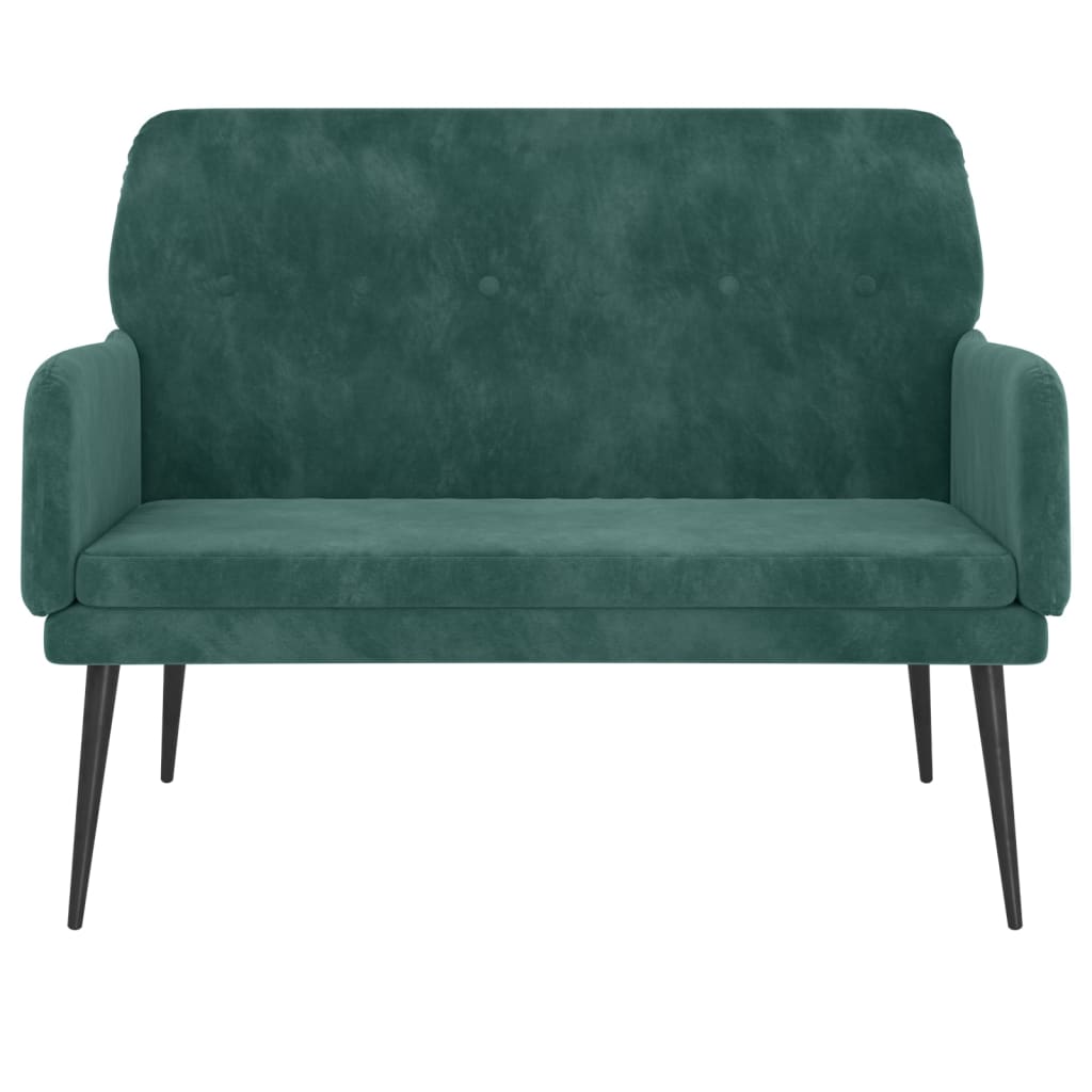 vidaXL Bench Dark Green 108x79x79 cm Velvet