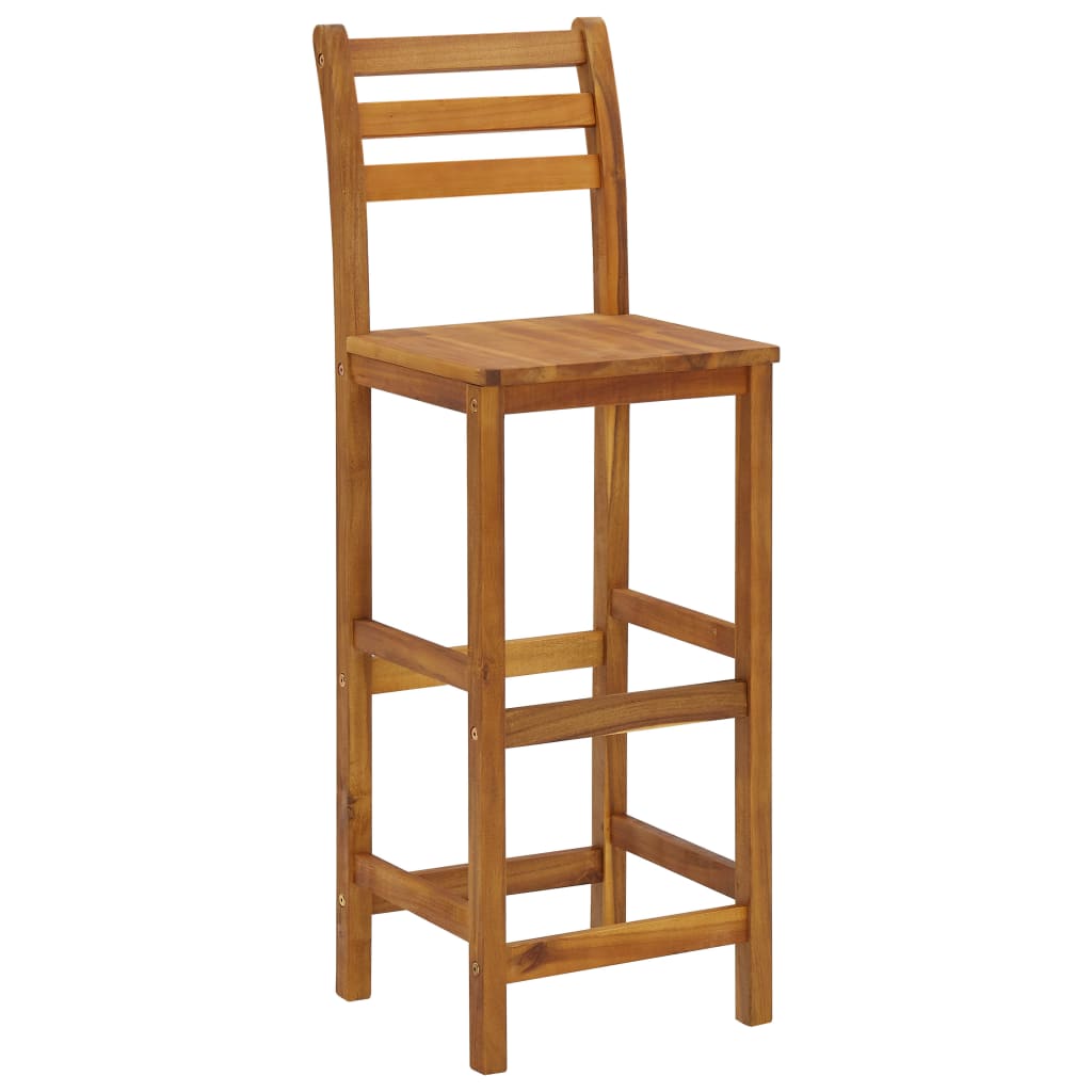 vidaXL Bar Stools 4 pcs Solid Acacia Wood