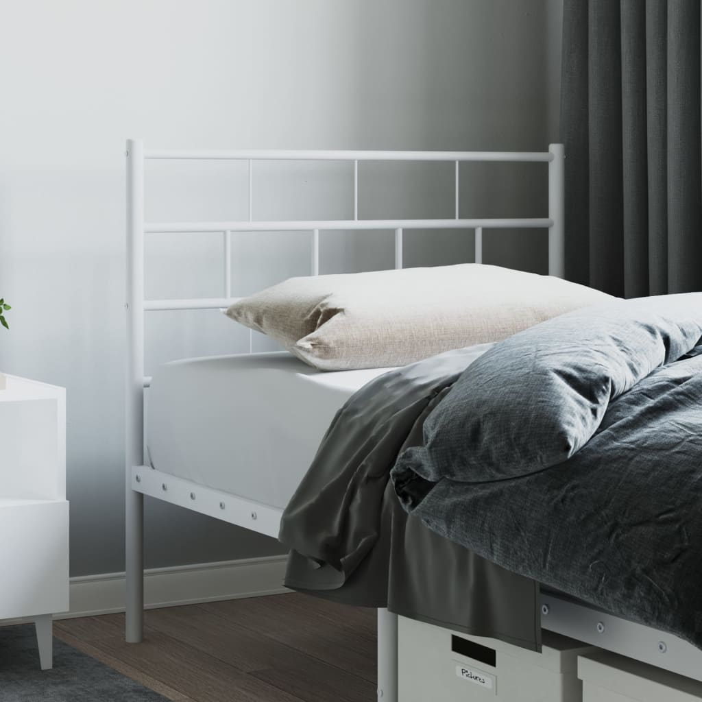 vidaXL Metal Headboard White 100 cm