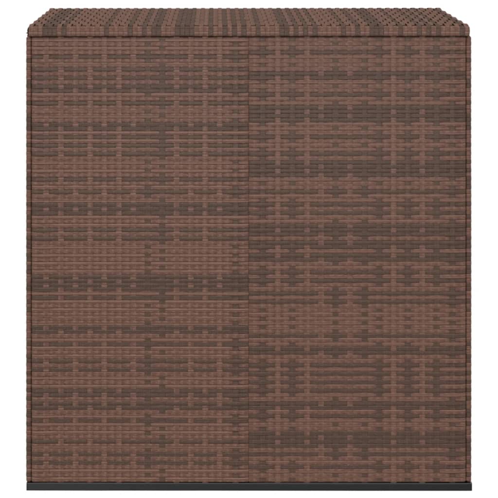 vidaXL Garden Cushion Box PE Rattan 100x49x103.5 cm Brown