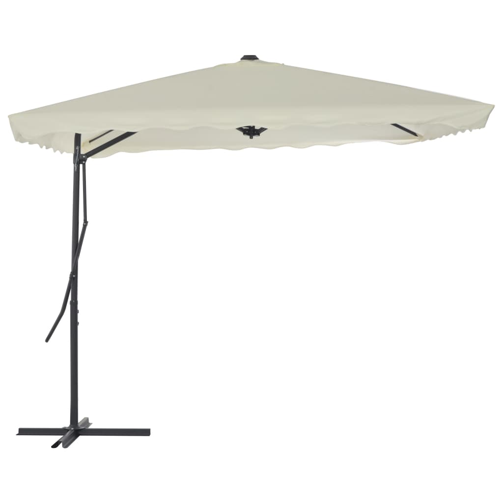 vidaXL Garden Parasol with Steel Pole 250x250 cm Sand