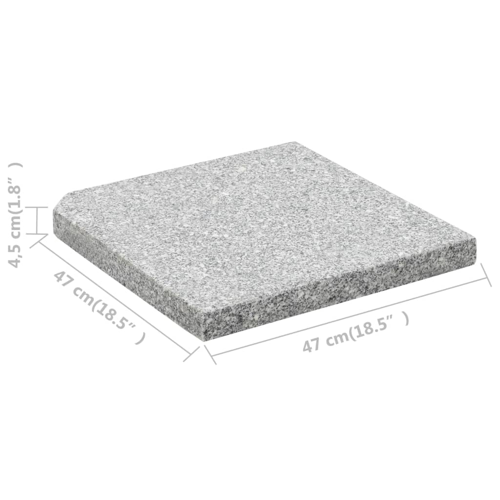 vidaXL Umbrella Weight Plate Granite 25 kg Square Grey