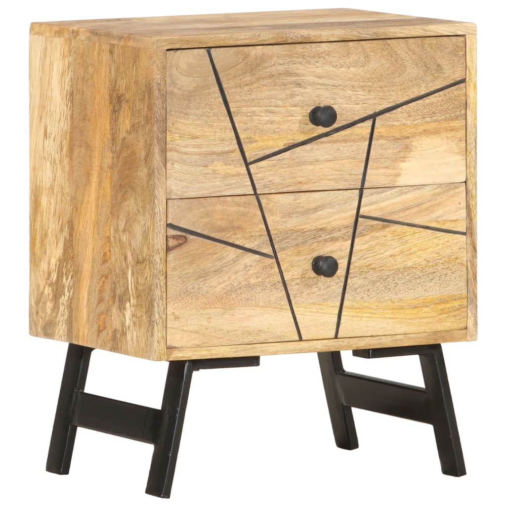 vidaXL Bedside Cabinet 40x30x50 cm Solid Mango Wood