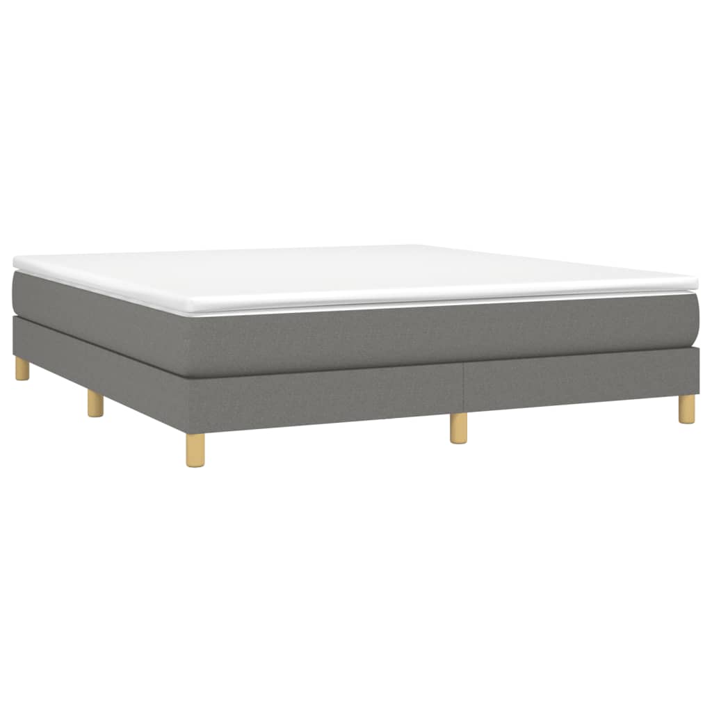 vidaXL Bed Frame without Mattress Dark Grey California King Fabric (US Only)