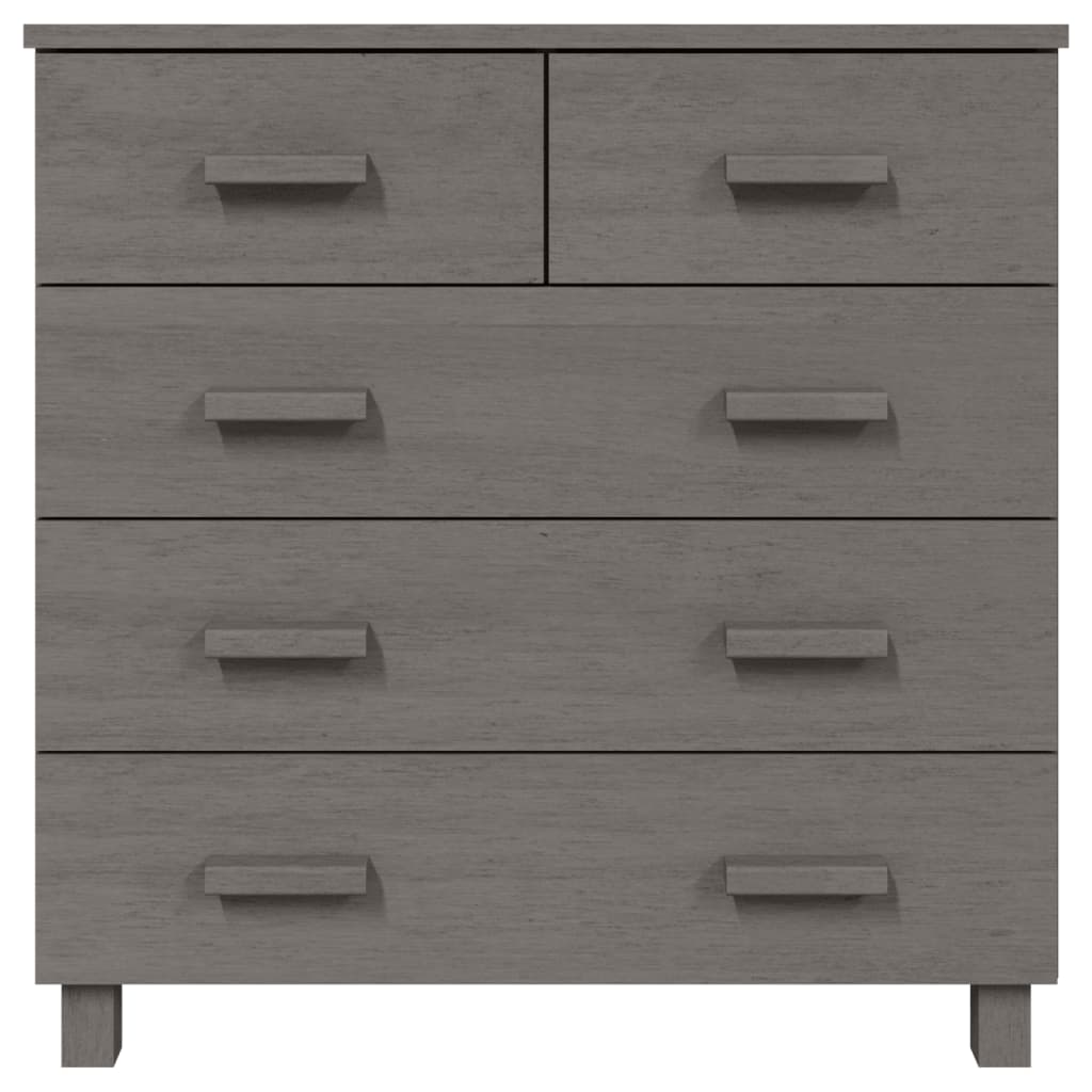 vidaXL Sideboard HAMAR Light Grey 79x40x80 cm Solid Wood Pine