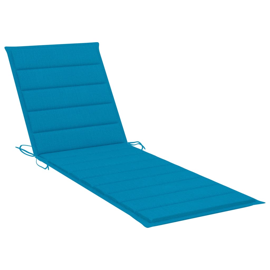 vidaXL Garden Sun Lounger with Cushion Bamboo