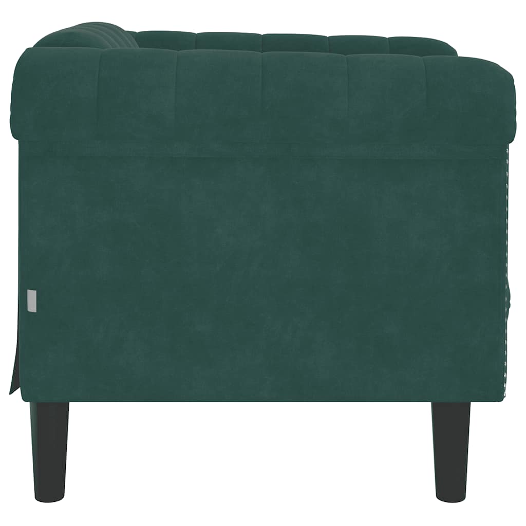 vidaXL Sofa Chair Dark Green Velvet