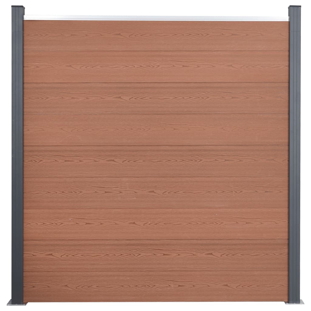 vidaXL Fence Panel Set Brown 699x186 cm WPC