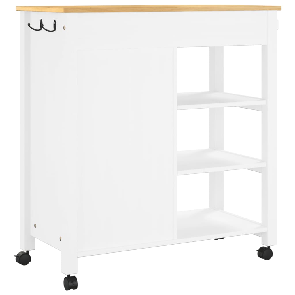 vidaXL Kitchen Trolley MONZA 84x40x90 cm Solid Wood Pine