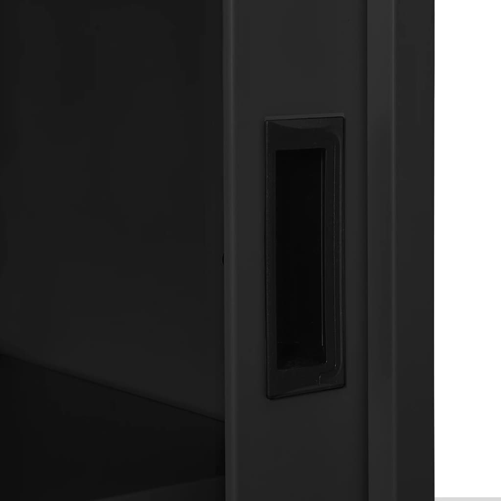 vidaXL Sliding Door Cabinet Anthracite 90x40x90 cm Steel