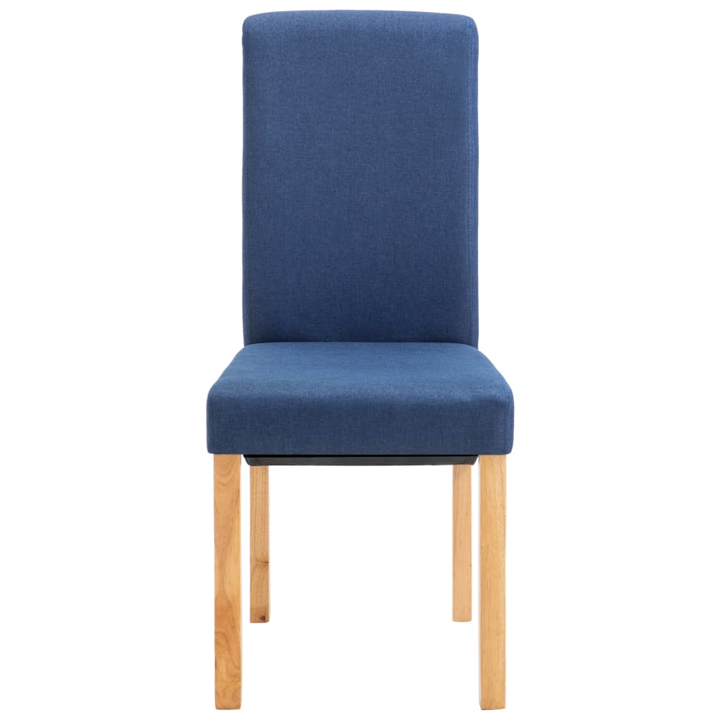 vidaXL Dining Chairs 4 pcs Blue Fabric