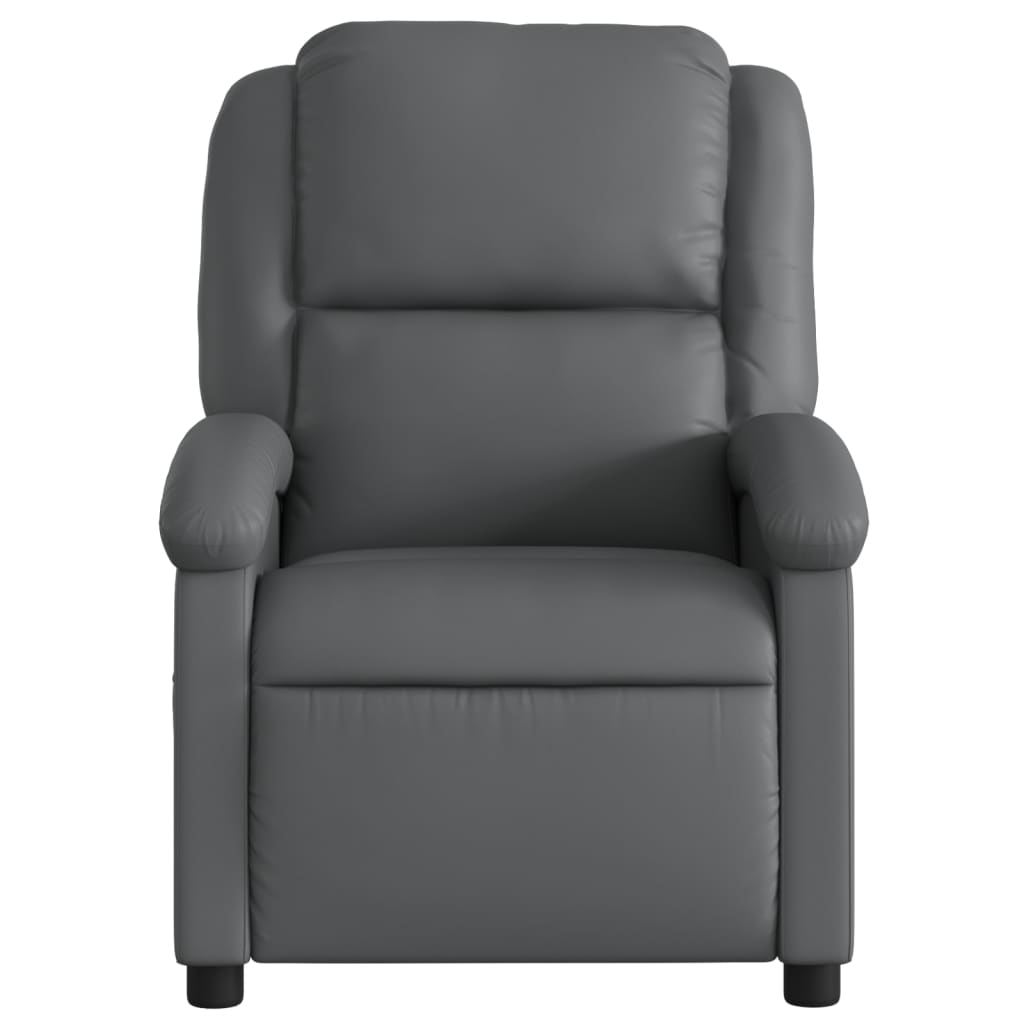 vidaXL Electric Recliner Chair Grey Faux Leather