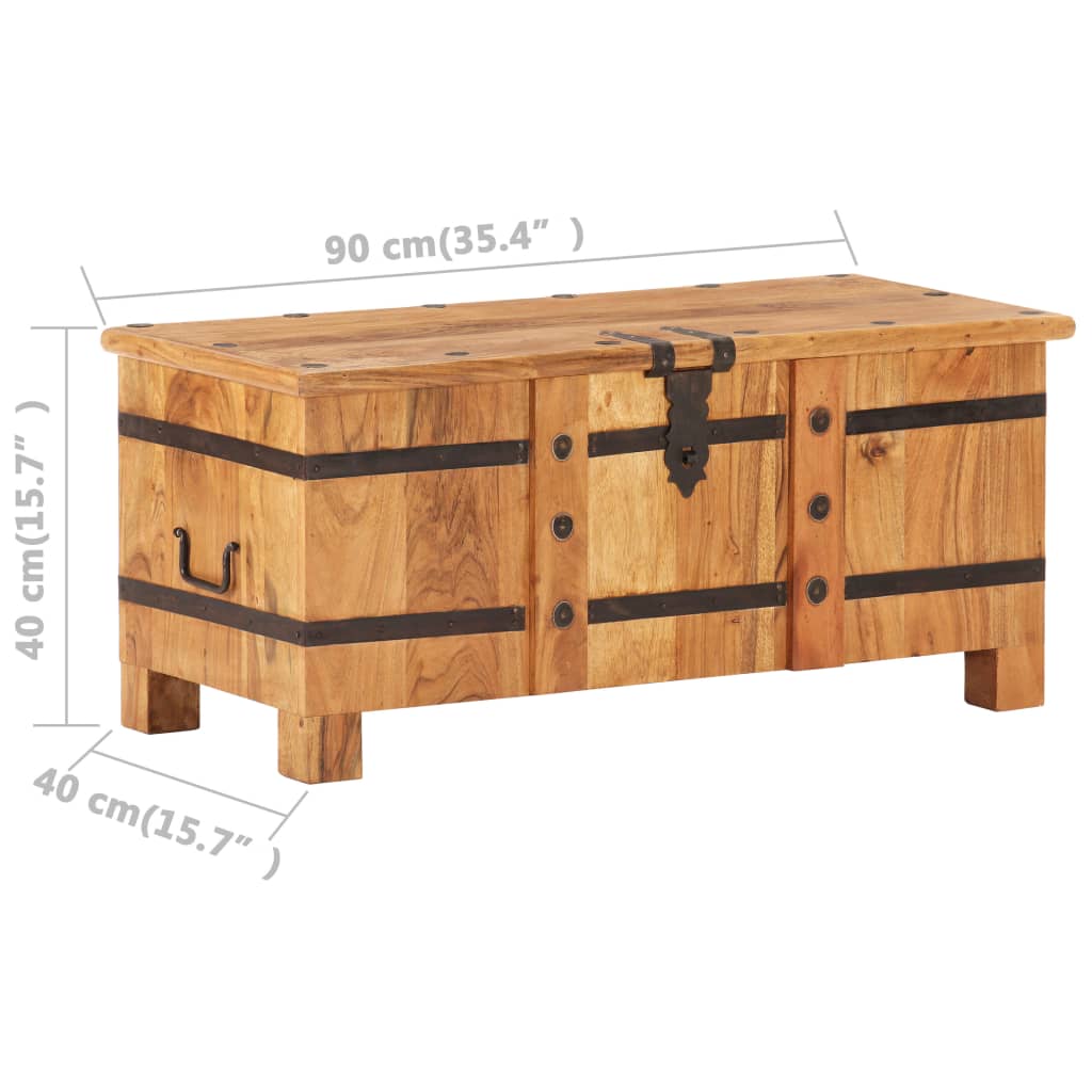 vidaXL Chest 90x40x40 cm Solid Acacia Wood