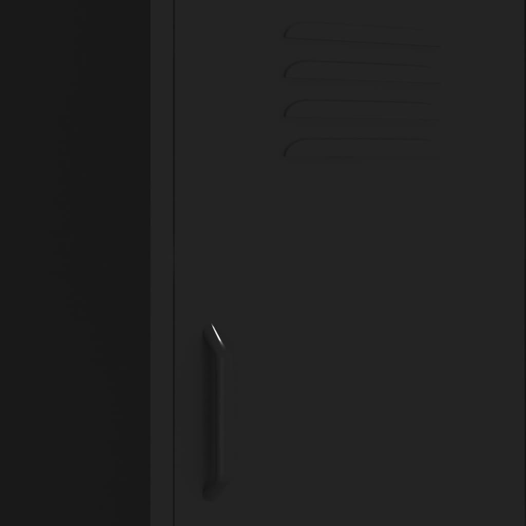 vidaXL Storage Cabinet Black 42.5x35x101.5 cm Steel