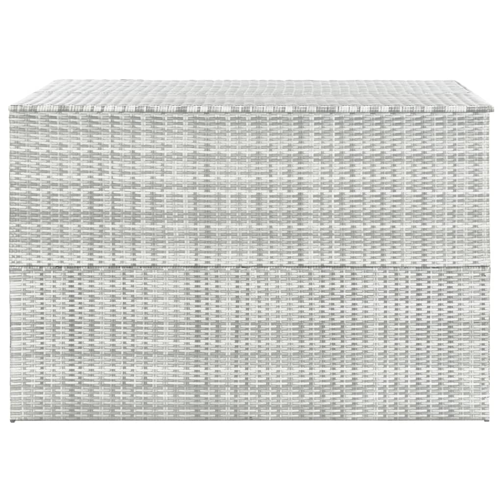 vidaXL Garden Storage Box Light Grey 150x100x100 cm Poly Rattan