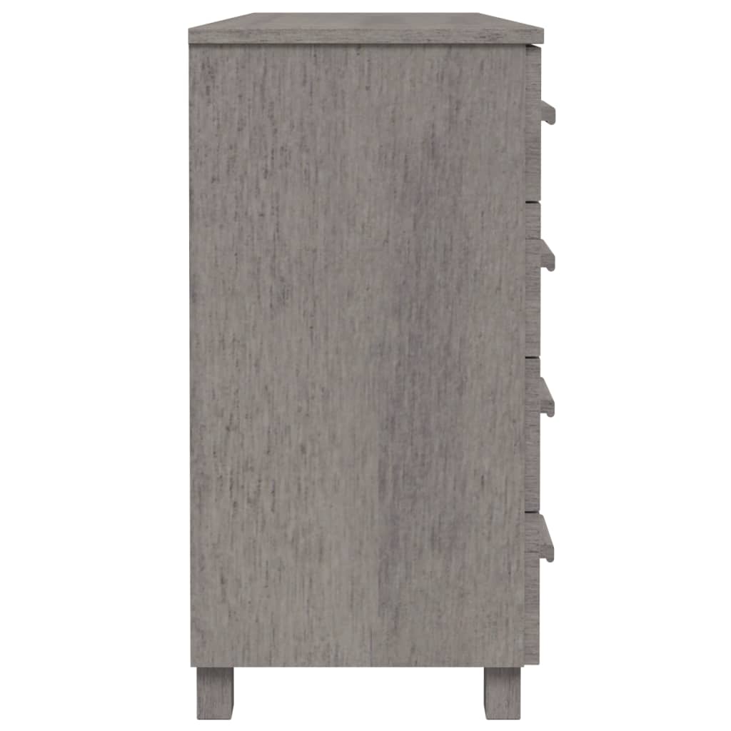 vidaXL Sideboard HAMAR Light Grey 113x40x80 cm Solid Wood Pine