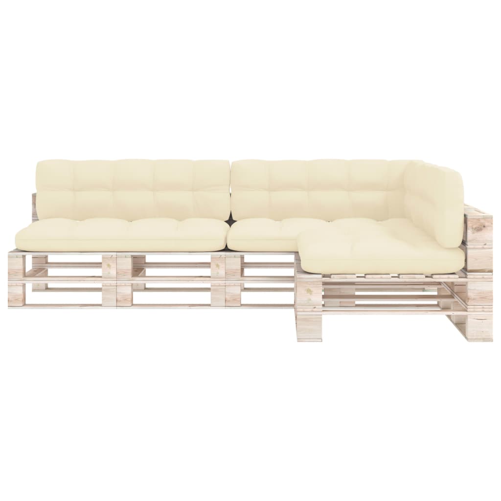 vidaXL Pallet Sofa Cushions 7 pcs Cream