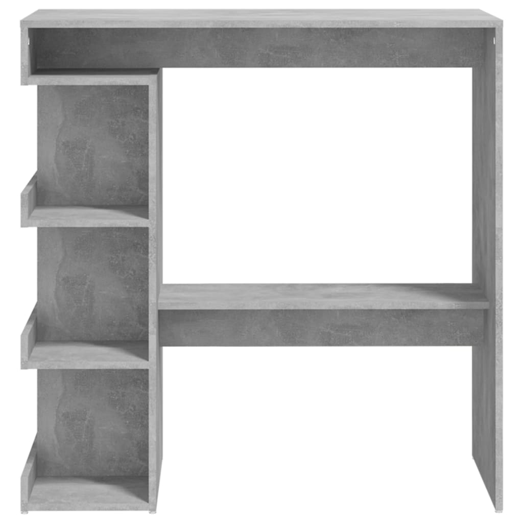 vidaXL Bar Table with Storage Rack Concrete Grey 100x50x101.5cm Engineered Wood