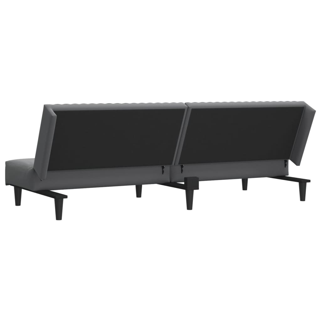 vidaXL 2-Seater Sofa Bed Dark Grey Velvet