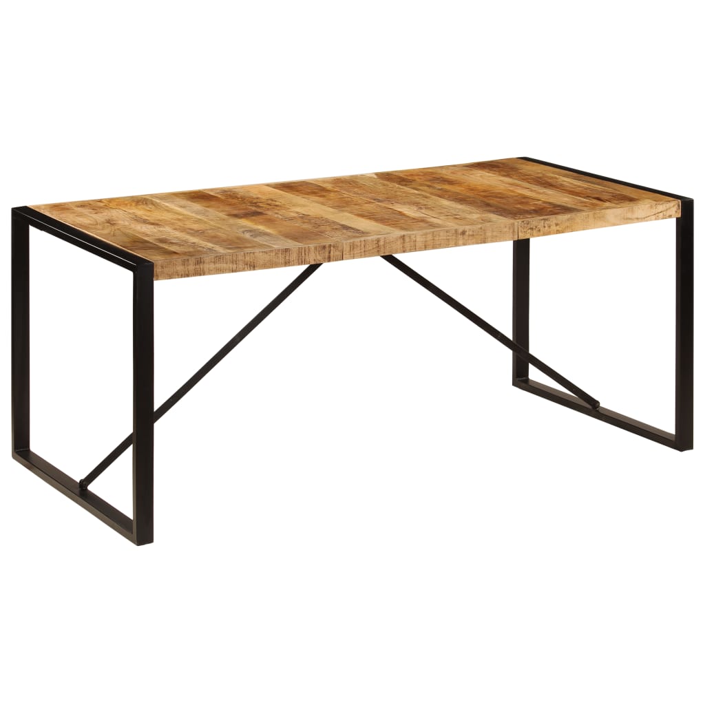 vidaXL Dining Table Solid Rough Mango Wood 180 cm