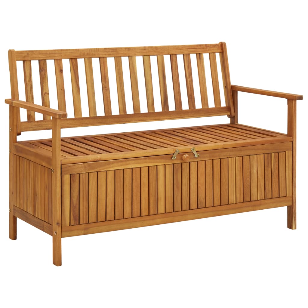 vidaXL Garden Storage Bench 120 cm Solid Acacia Wood