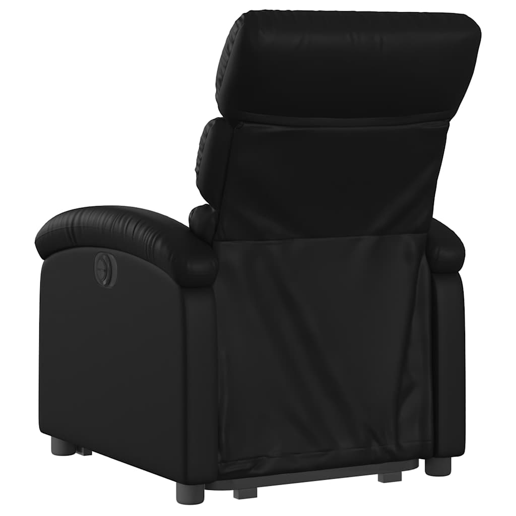 vidaXL Electric Stand up Recliner Chair Black Faux Leather