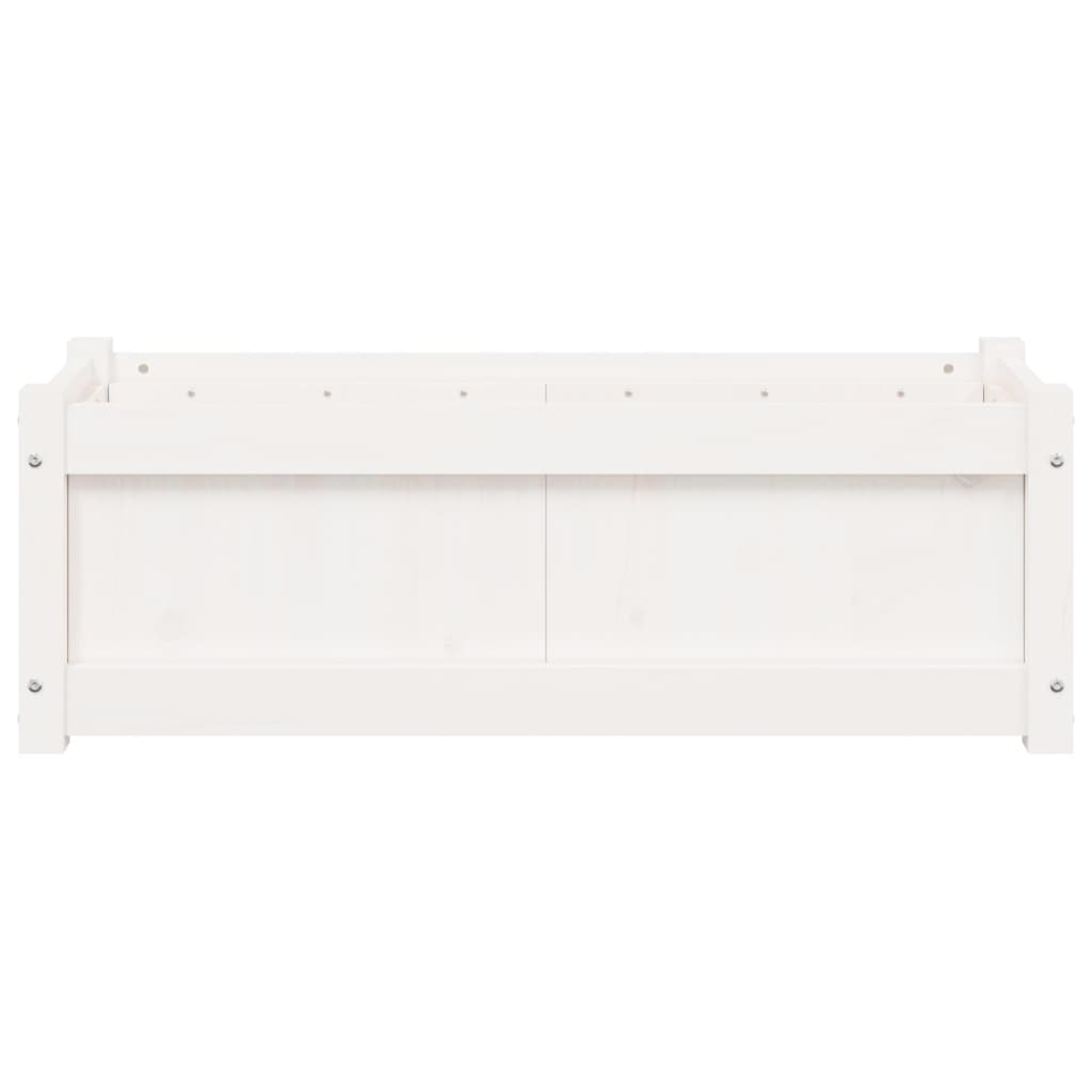 vidaXL Garden Planter White 90x31x31 cm Solid Wood Pine