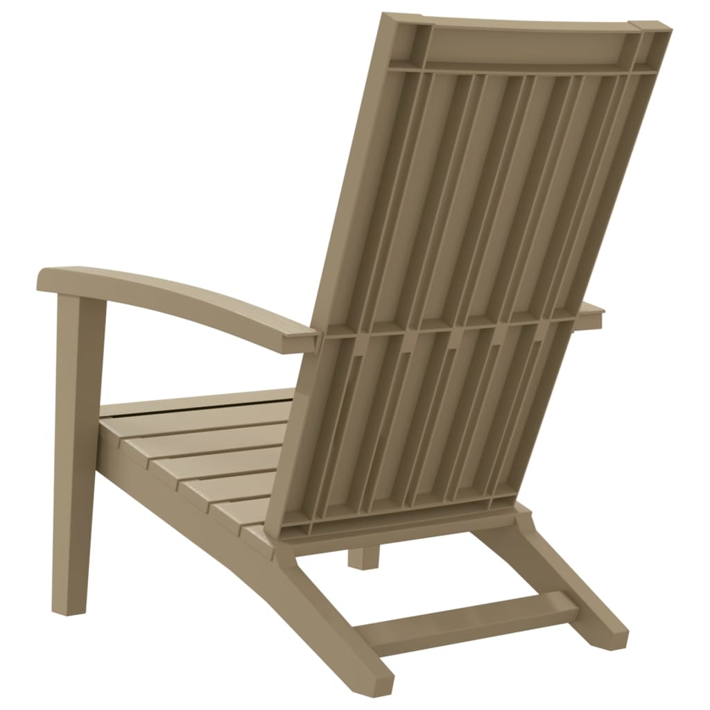 vidaXL Garden Adirondack Chair Light Brown Polypropylene