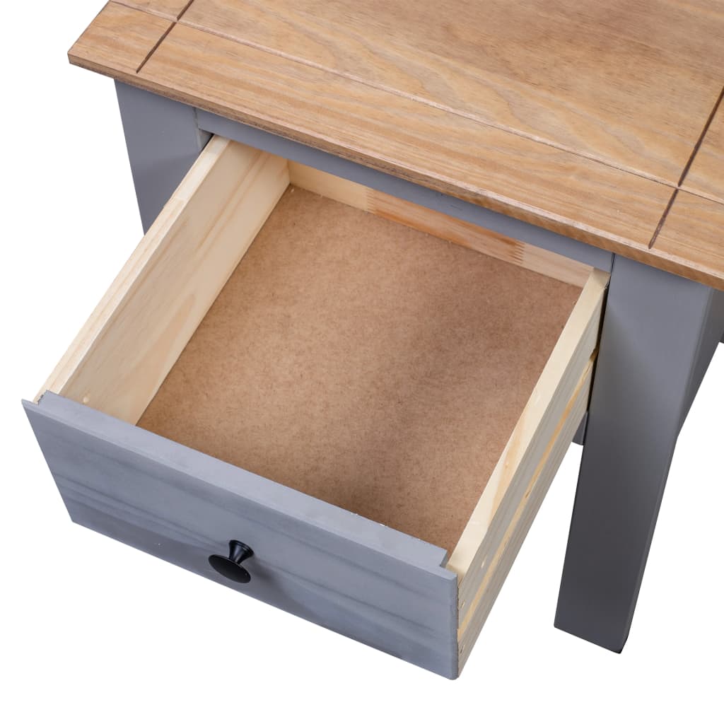 vidaXL Bedside Cabinet Grey 46x40x57 cm Pine Panama Range