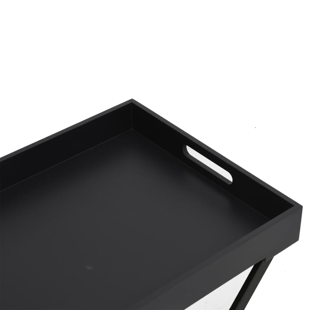 vidaXL Folding Table Black 48x34x61 cm MDF