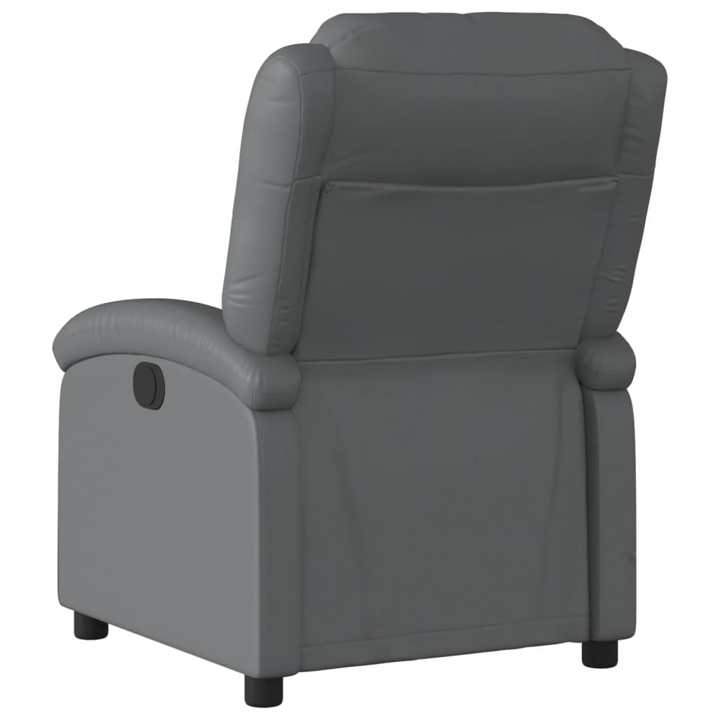 vidaXL Electric Recliner Chair Grey Faux Leather