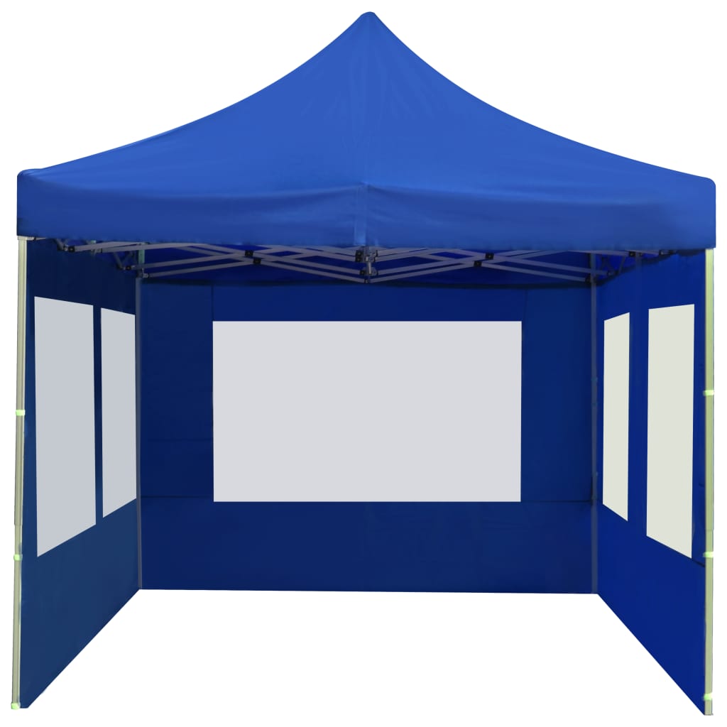 vidaXL Professional Folding Party Tent with Walls Aluminium 6x3 m Blue