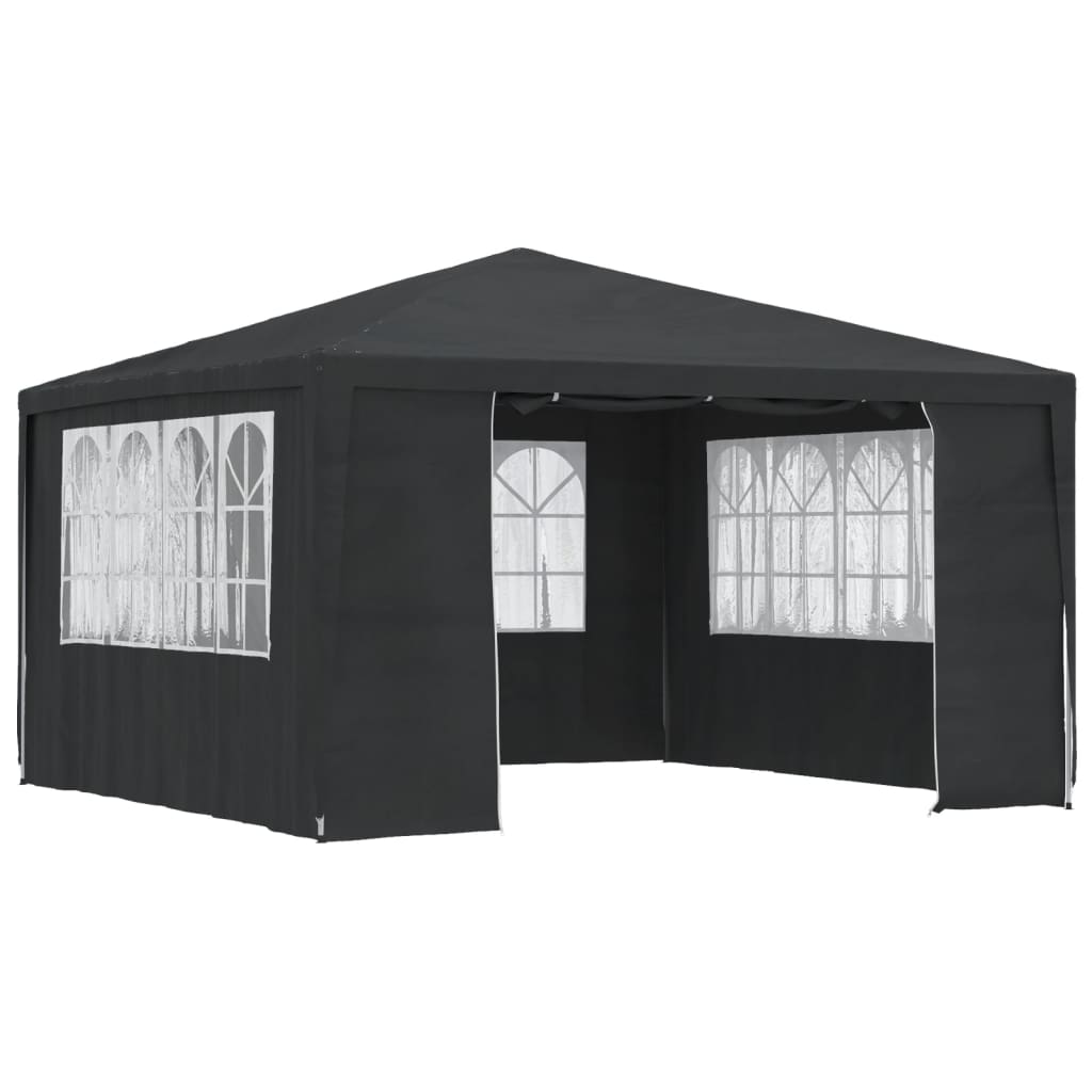 vidaXL Professional Party Tent with Side Walls 4x4 m Anthracite 90 g/m?