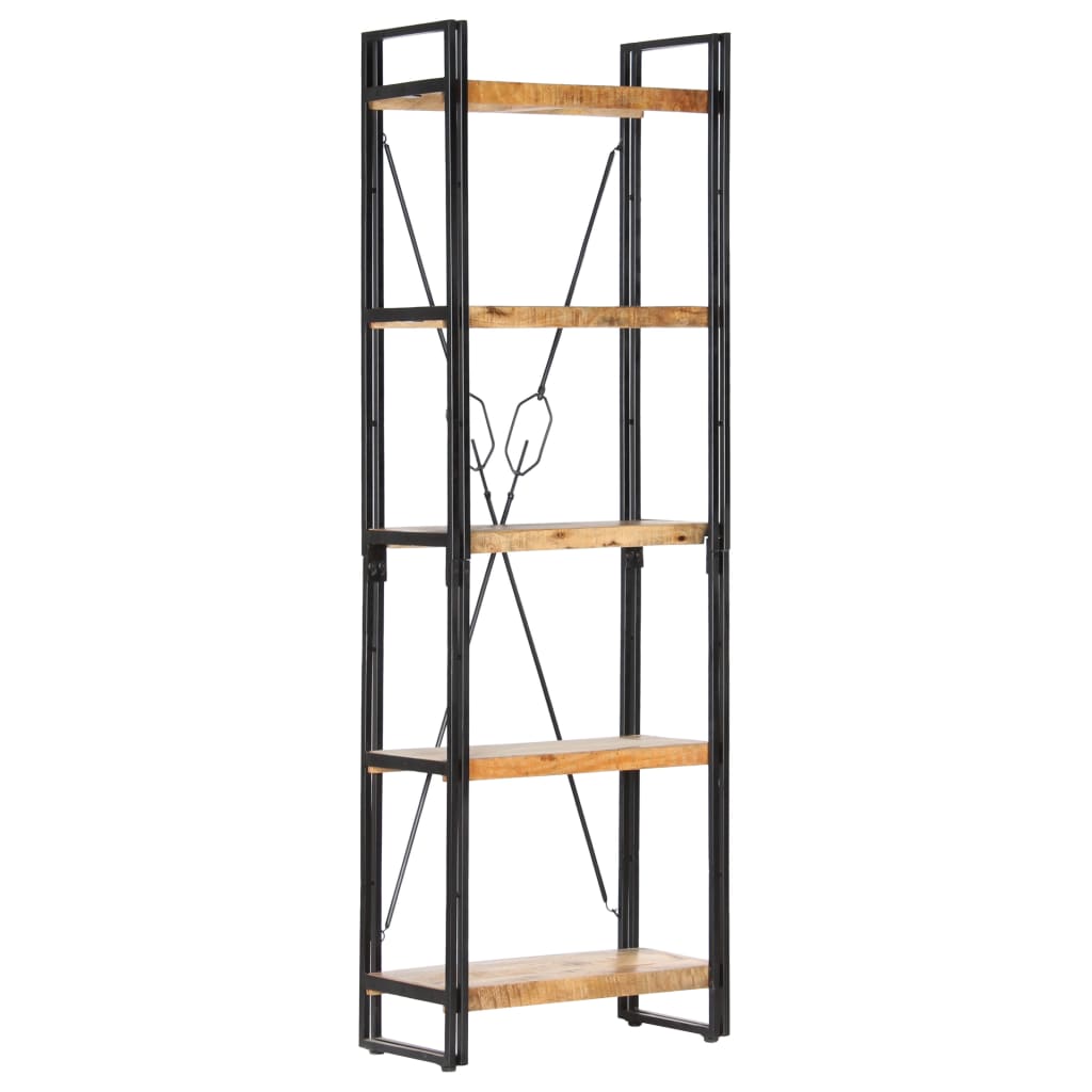 vidaXL 5-Tier Bookcase 60x30x180 cm Solid Mango Wood