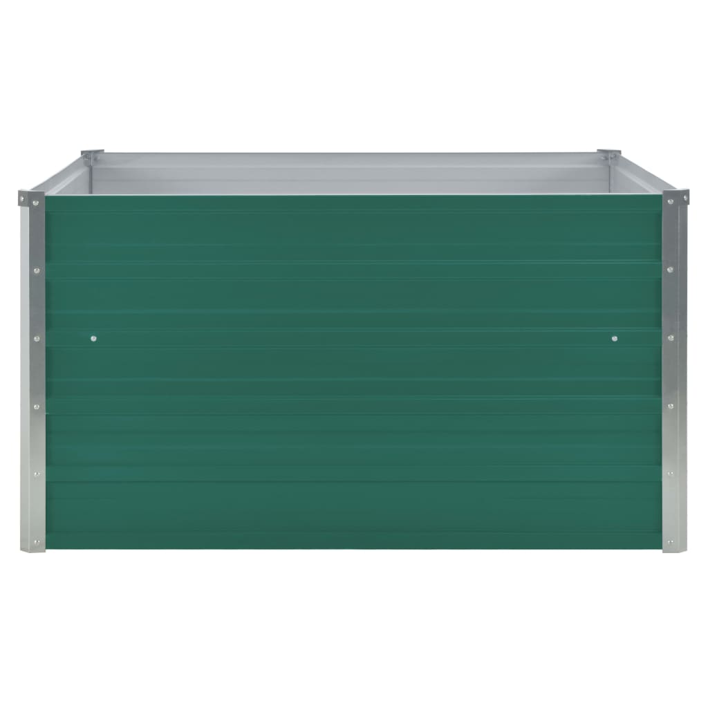 vidaXL Raised Garden Bed 100x100x45 cm Galvanised Steel Green