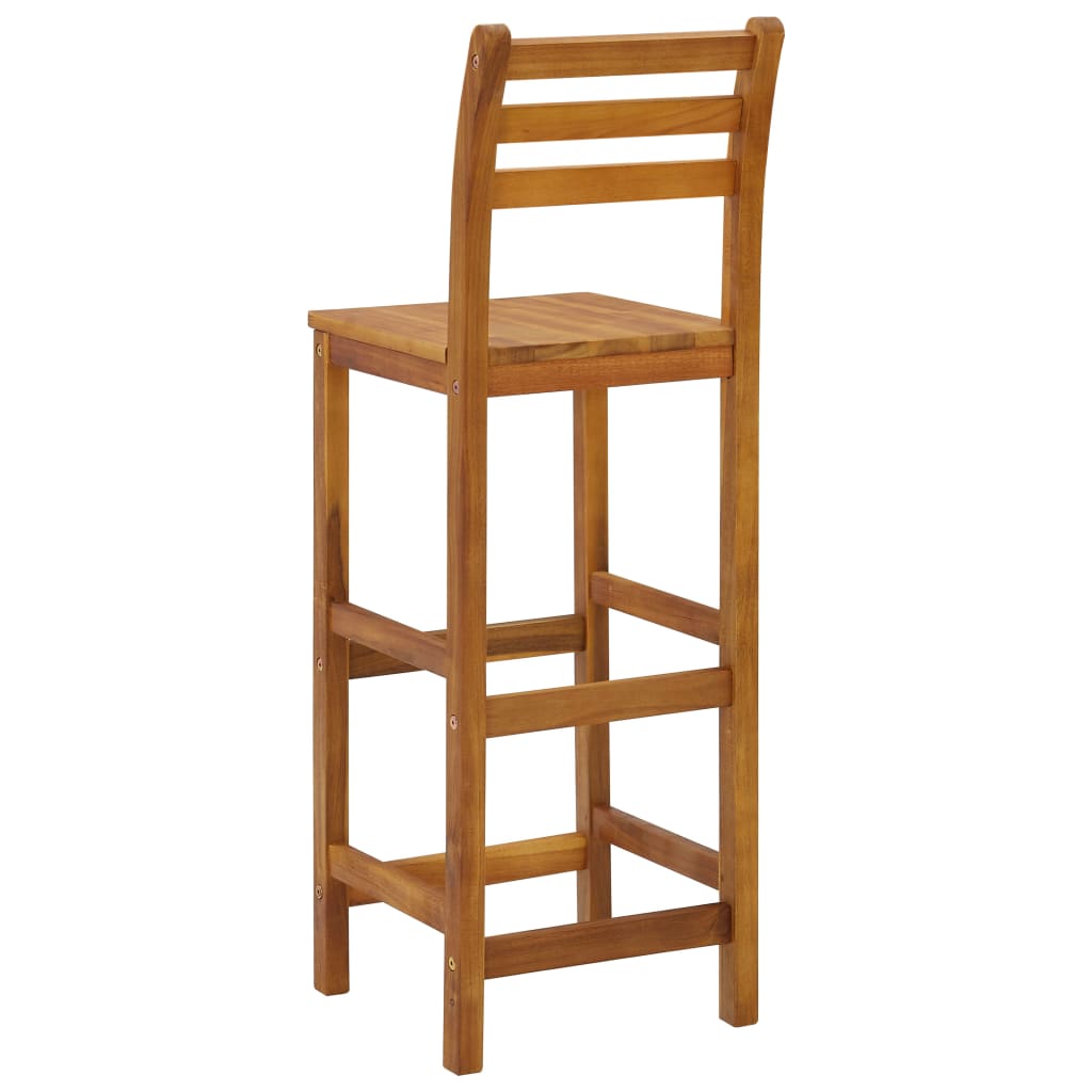 vidaXL Bar Stools 4 pcs Solid Acacia Wood