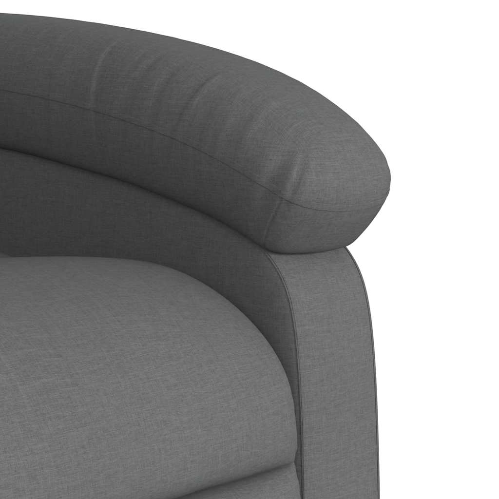 vidaXL Stand up Recliner Chair Dark Grey Fabric