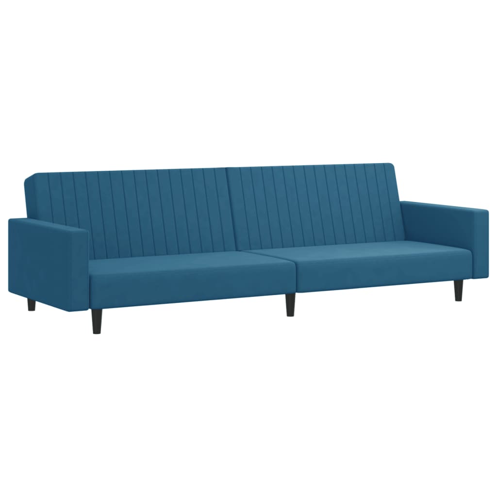 vidaXL 2 Piece Sofa Set Blue Velvet