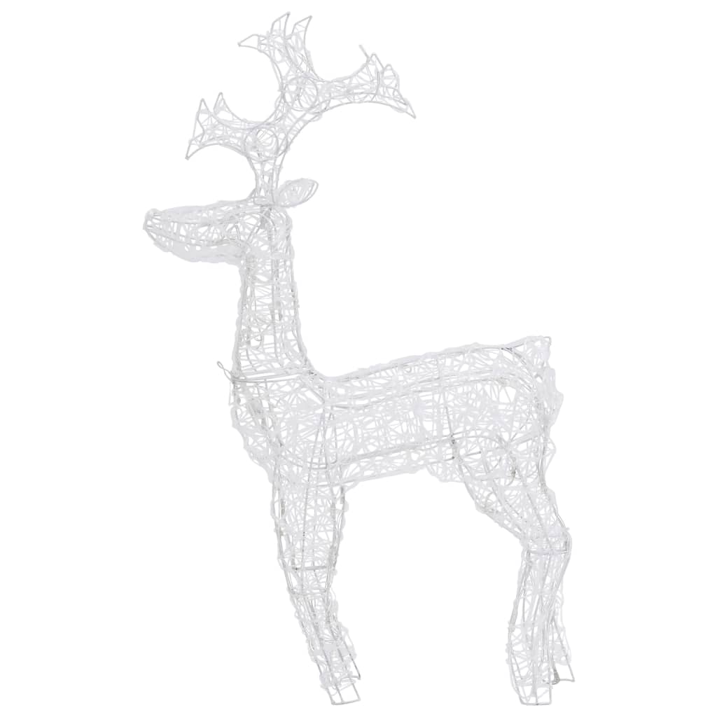 vidaXL Reindeer Christmas Decoration 90 LEDs 60x16x100 cm Acrylic