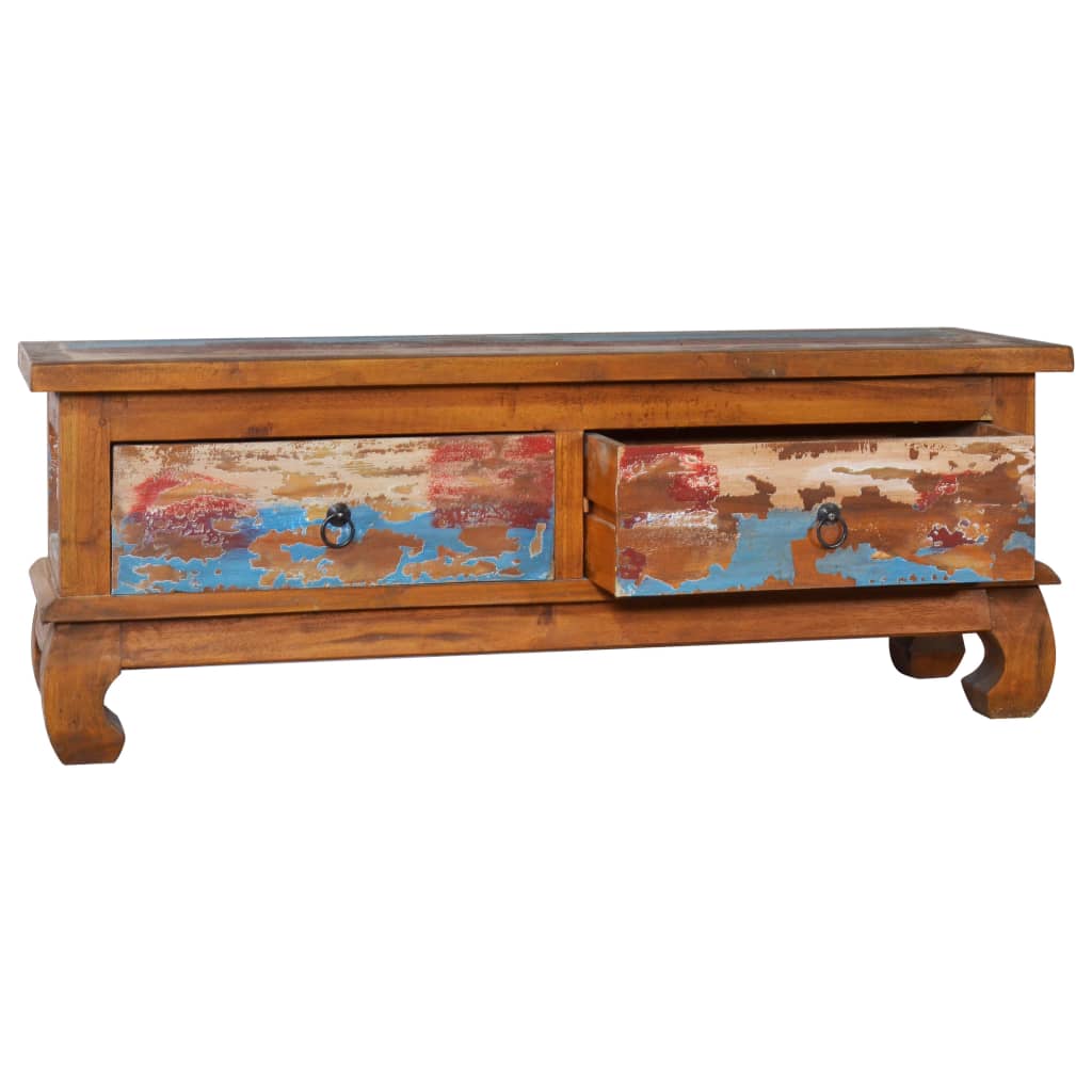 vidaXL TV Cabinet 110x35x40 cm Reclaimed Teak Wood